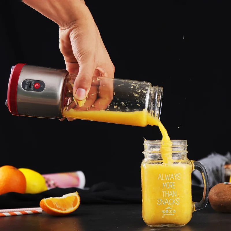 Multifunction Portable USB Rechargeable Blender – Electric Fruit Mixer, Orange Juicer & Milkshake Maker