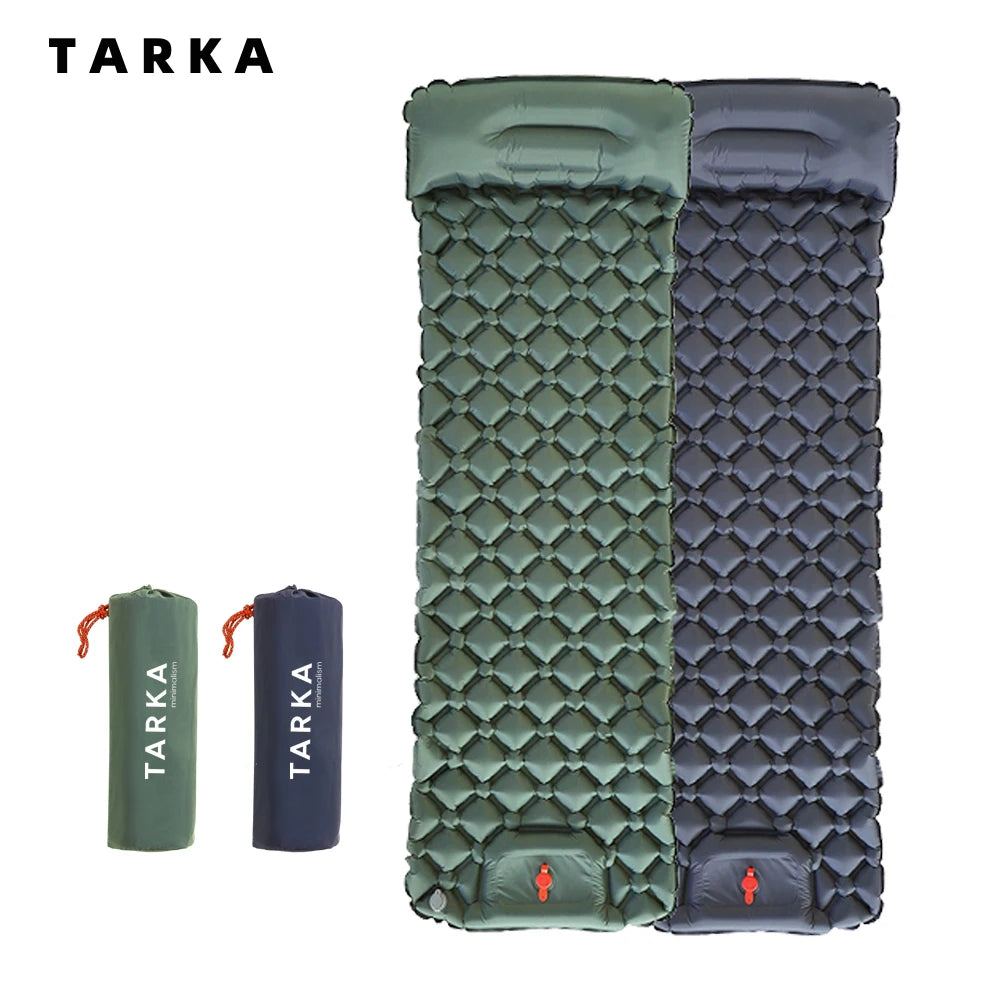 TARKA Inflatable Camping Mat with Pillow – Self-Inflating Air Mattress for Hiking, Climbing & Outdoor