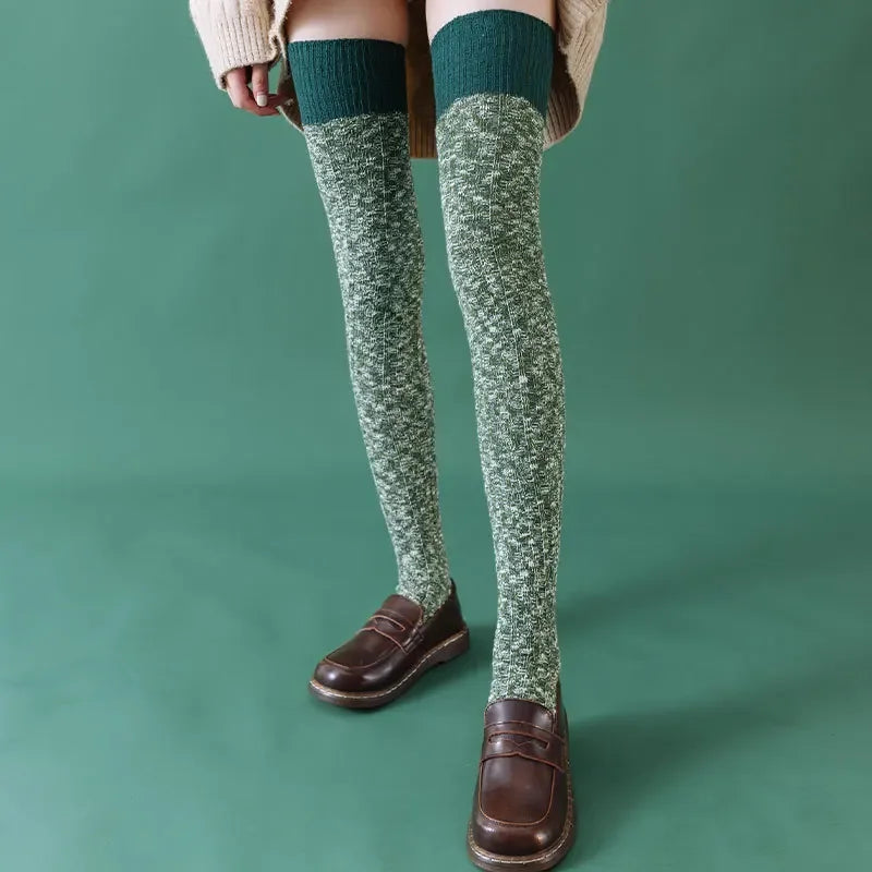 Women's Thigh-High Socks – Thick Cotton Blend