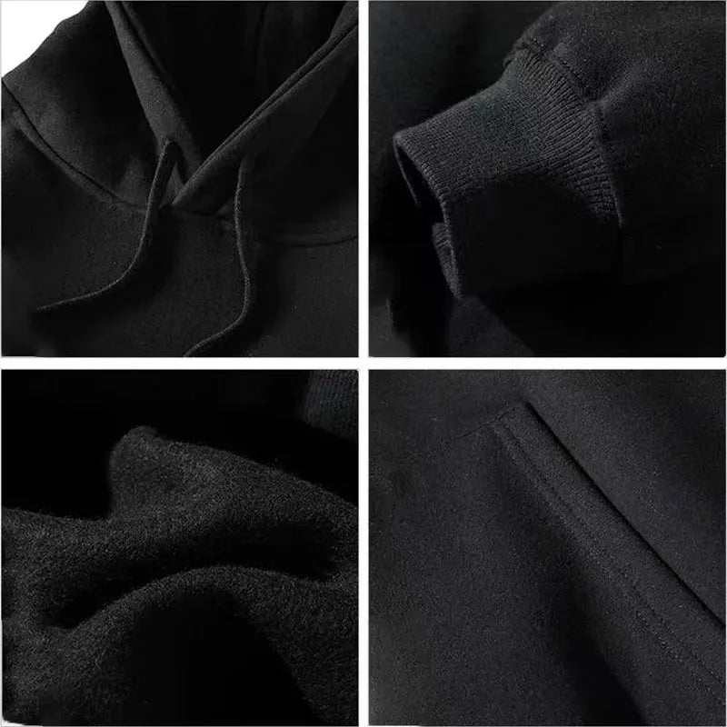 Men's Heavyweight Hoodie – 500GSM Thick Cotton Pullover Sweatshirt