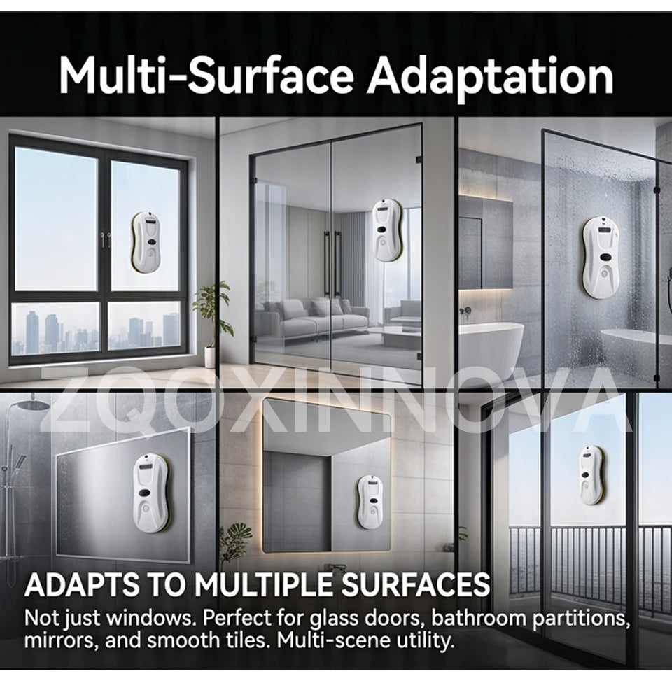 UPS Robot Window Cleaner — Smart Auto Glass Washing Robot with Remote Control & UPS Safety System