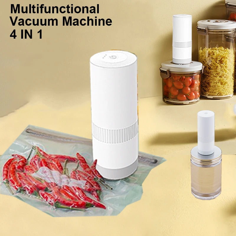 Wireless Handheld Food Vacuum Sealer – Bag & Jar Sealing Pump for Regular & Wide Mouth Mason Jars