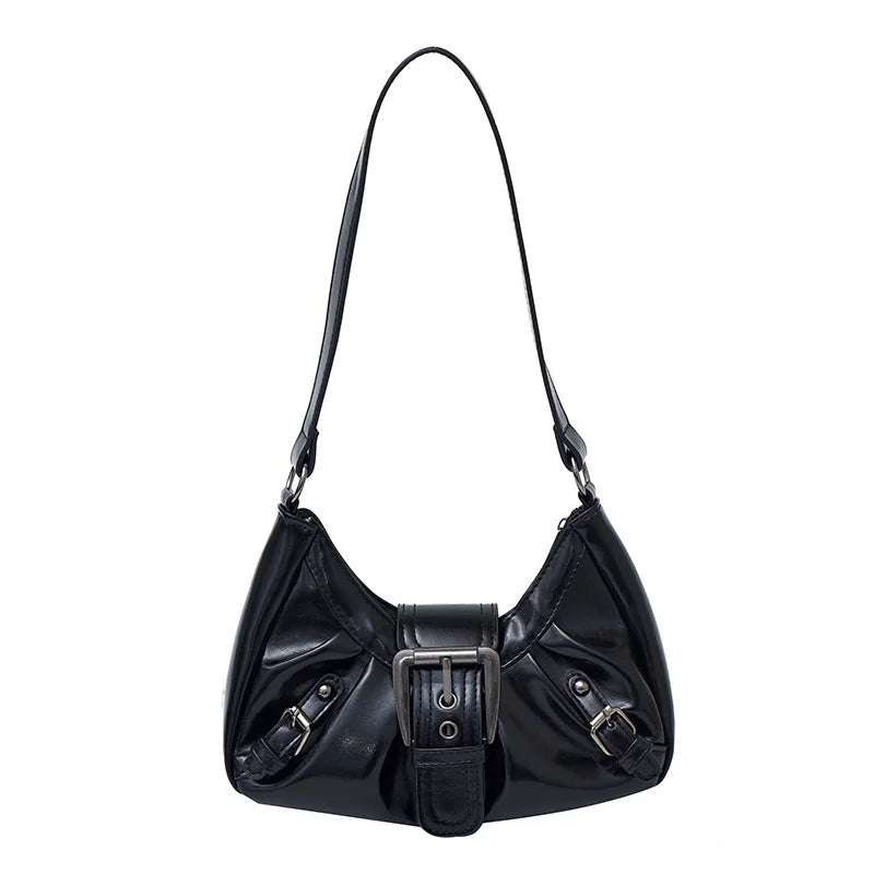 Y2K Retro Pleated Hobo Shoulder Bag – Maillard Style Underarm Clutch for Women