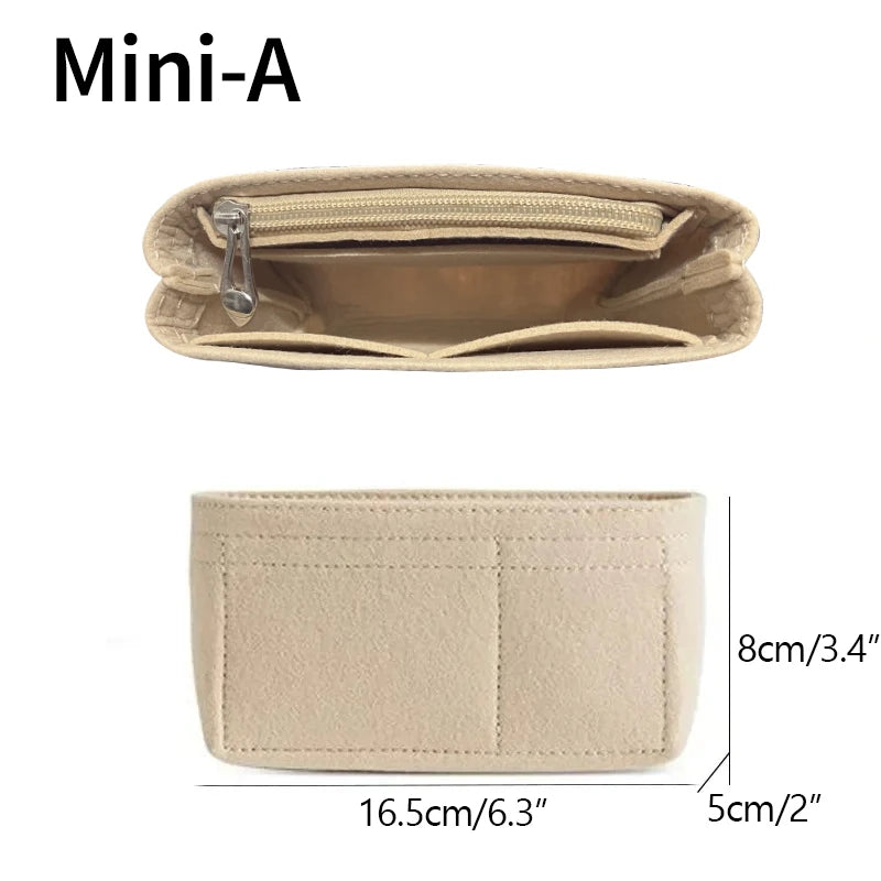 Bag Organizer Insert for Longchamp Small Tote – Inner Liner Handbag Organizer, Mini Size