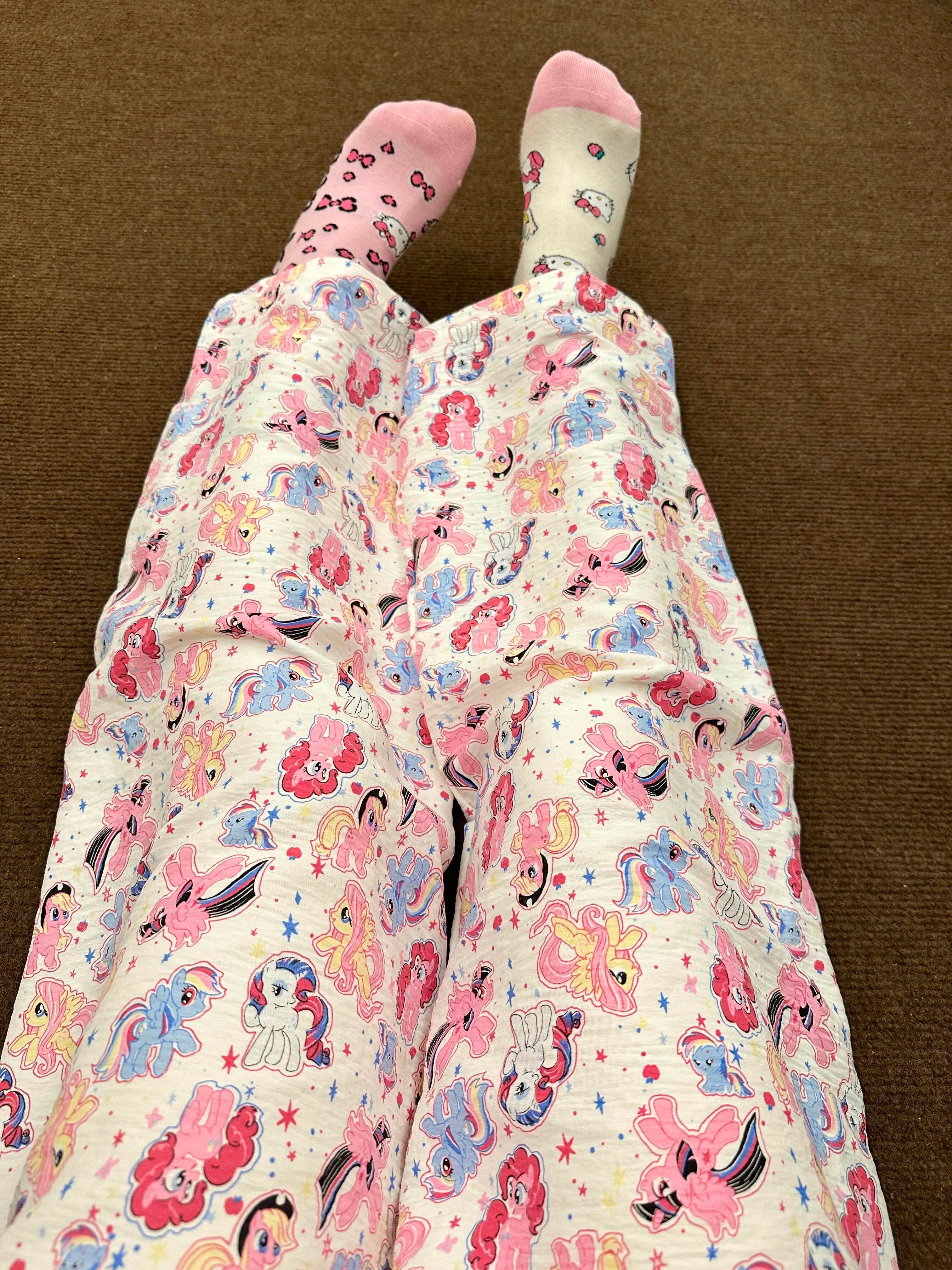 Women's My Little Pony Anime Pajama Pants | Kawaii Cartoon Printed Loose Homewear