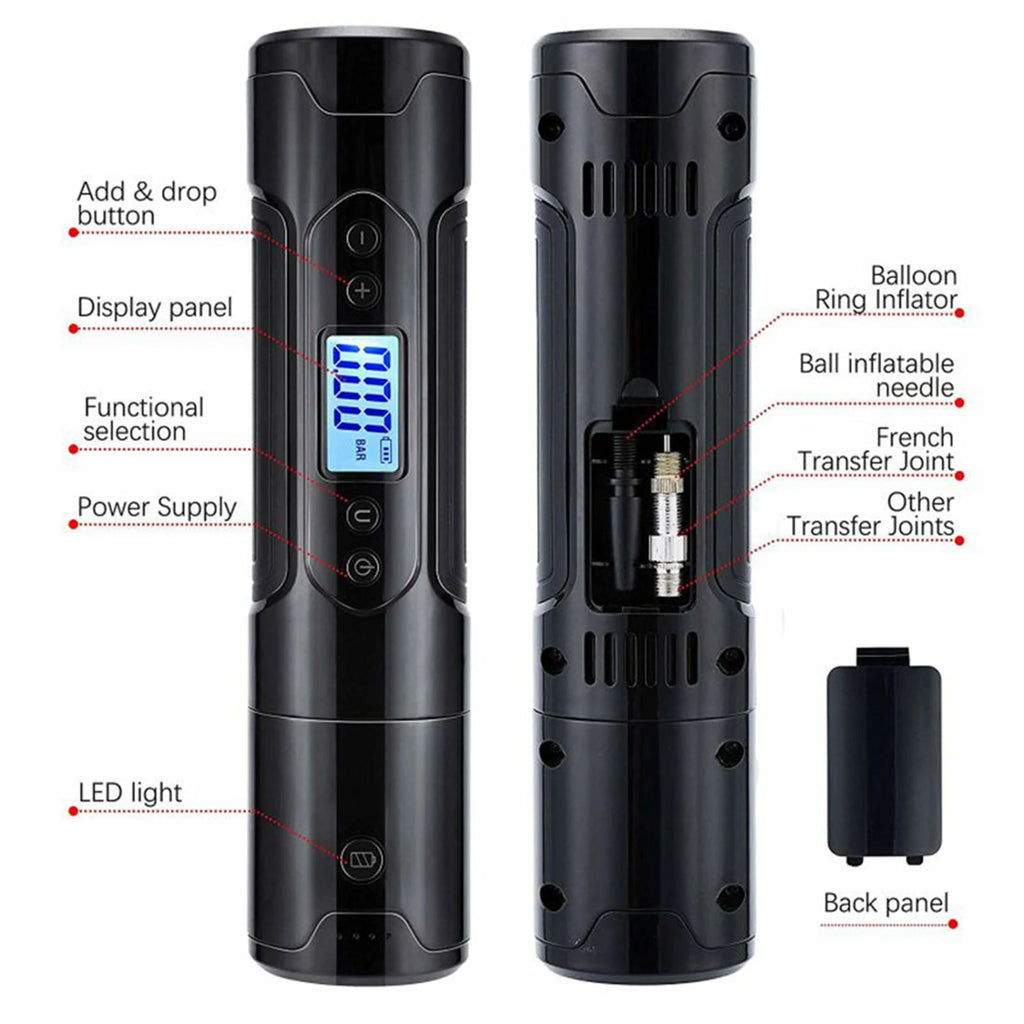 Hilitand 12V Mini Car Tire Inflator with 2 m Cord