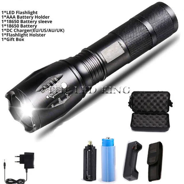 XM-L2 10000LM Zoomable CREE LED Flashlight – Waterproof Tactical Torch for 18650/26650
