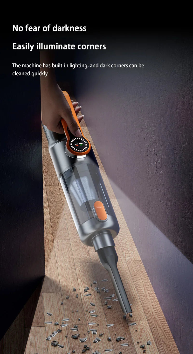 Wireless Car Vacuum Cleaner – One-Button Dust Dump, High Power Large Suction Mini Handheld