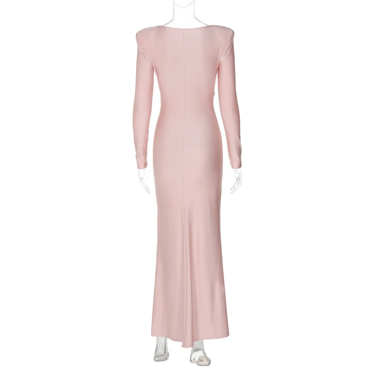 Women's Elegant Wedding Party Dress Female Clothing O-neck Long Sleeve Ruched High Waist Bodycon Long Maxi Evening Prom Dresses