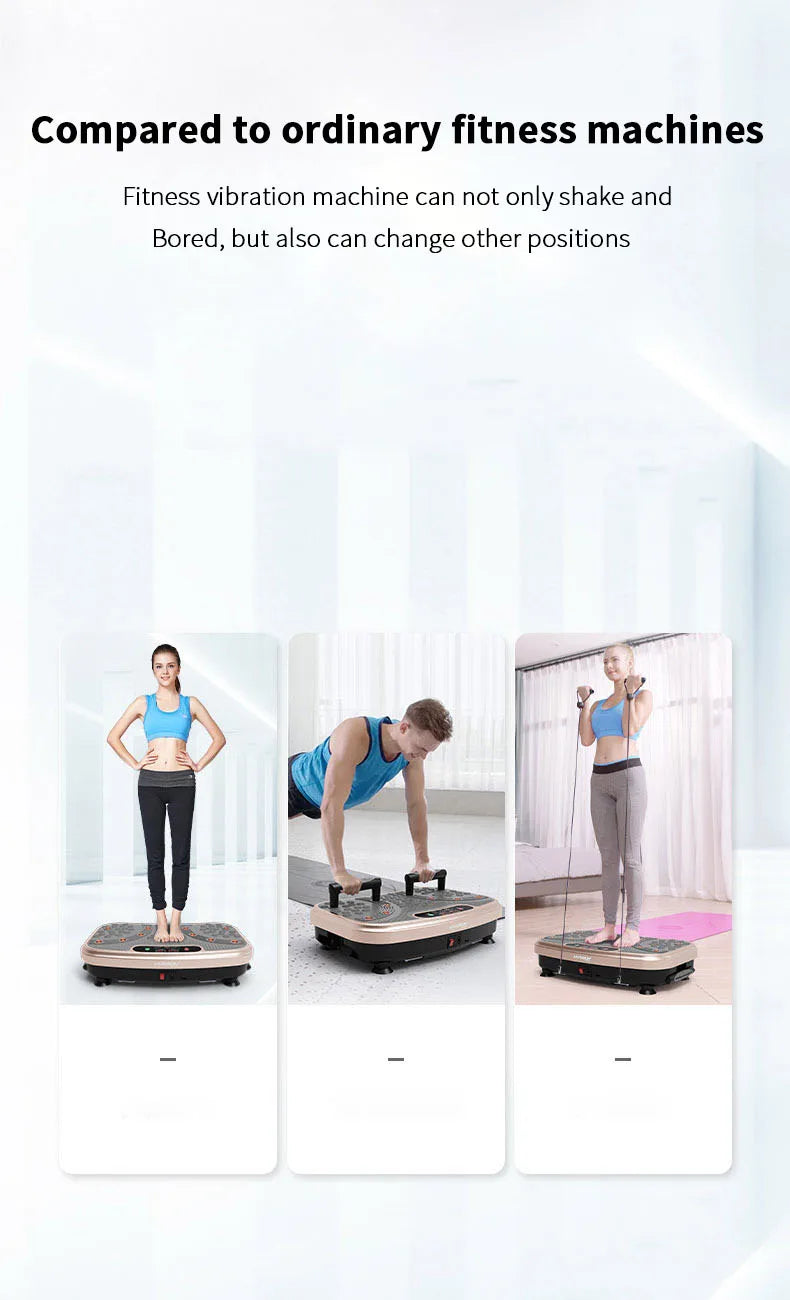 Crazy Fit Whole Body Vibration Plate Machine — Home Cardio & Weight Loss Fitness Platform