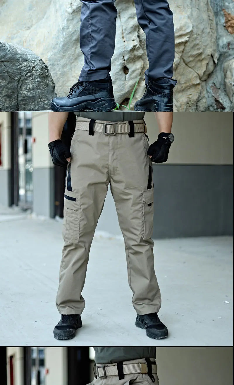 Men's Tactical Multi-Pocket Waterproof Cargo Pants — Outdoor Work & Hiking Trousers