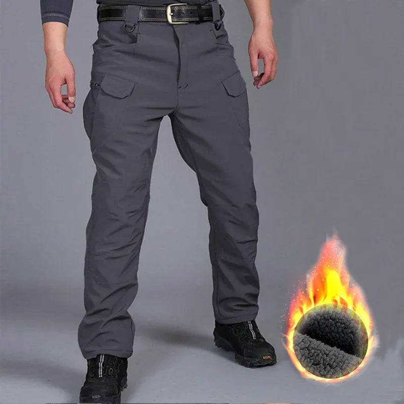 Men's Waterproof Soft Shell Tactical Jacket & Fleece Cargo Pants Set – Outdoor Hiking 5XL 6XL