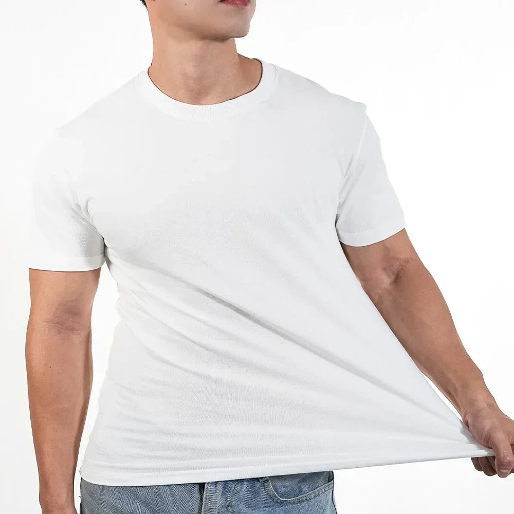 Men's Polyester Slim Fit Bodybuilding T-Shirt — Muscle Fit Performance Tee