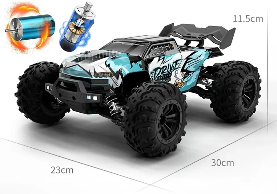 4WD 1:16 Scale High Speed Brushless RC Car – 50 or 80KM/H Off-Road Drift Racing Buggy Truck