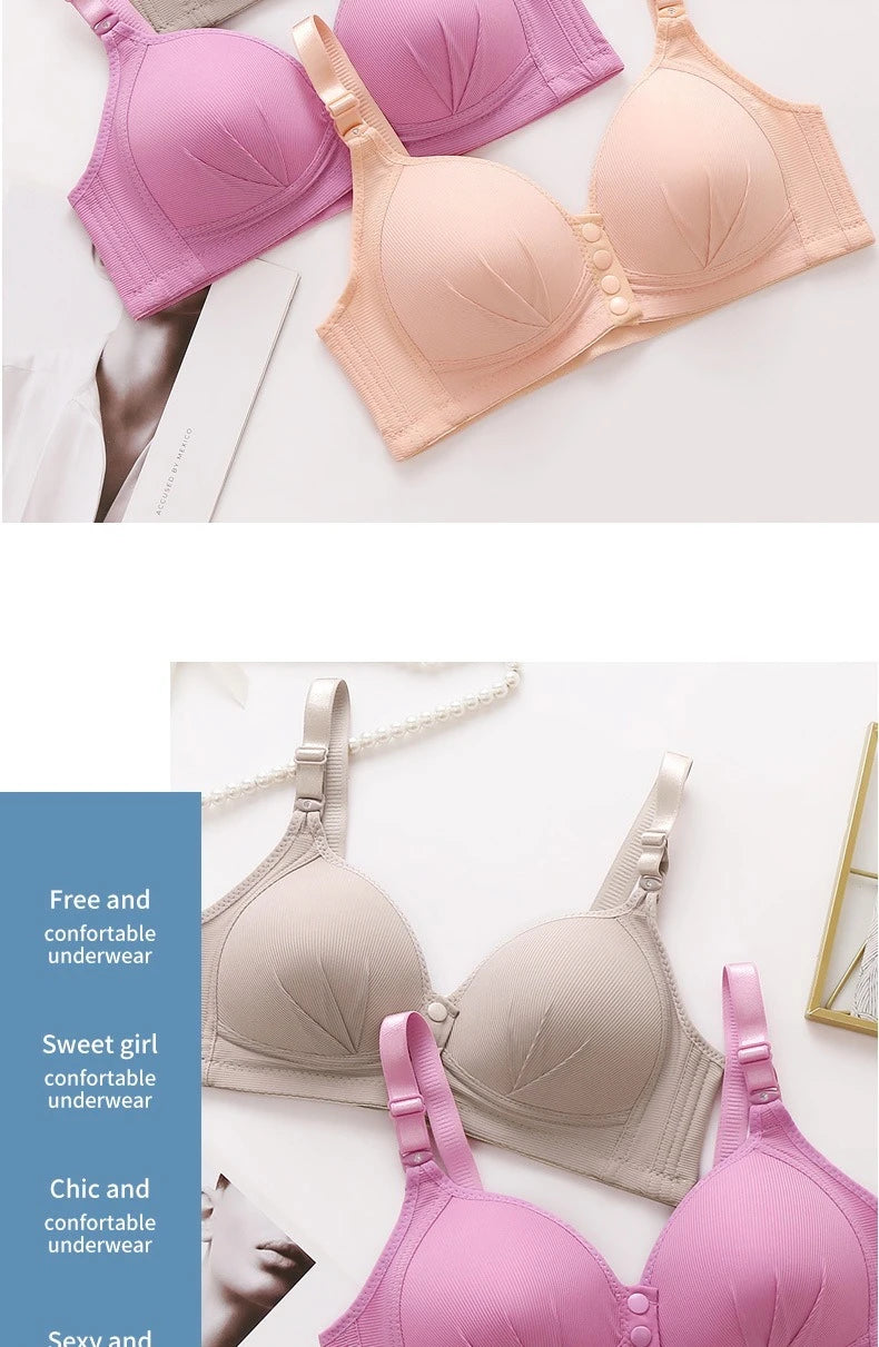Front-Buckle Push-Up Bra — Adjustable, Breathable & Available in Plus Sizes