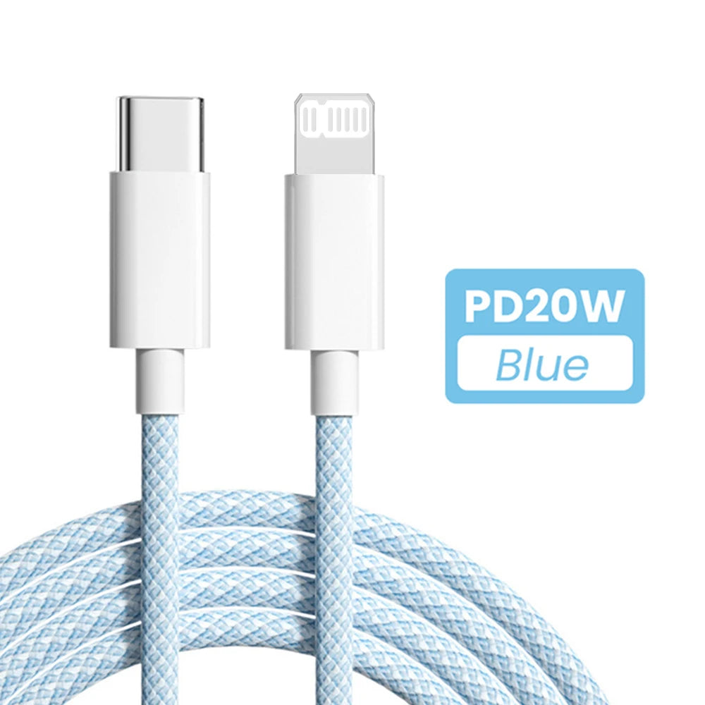 PD 20W USB-C to Lightning Cable — Fast Charging for iPhone & iPad