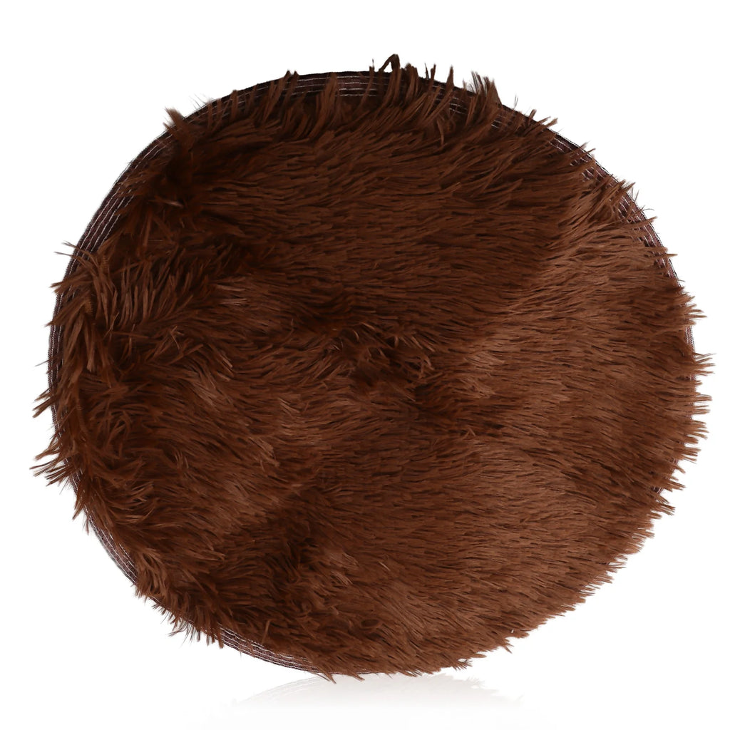 Super Soft Shaggy Area Rug – Anti-Slip 4cm Pile Round Rug for Living Room & Bedroom, 12 Colors & 3 Sizes