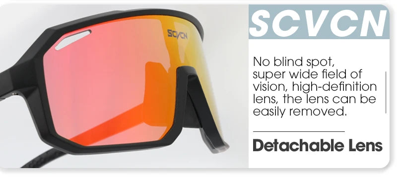 SCVCN Cycling Sunglasses — UV400 Polarized Sports Eyewear for Men & Women