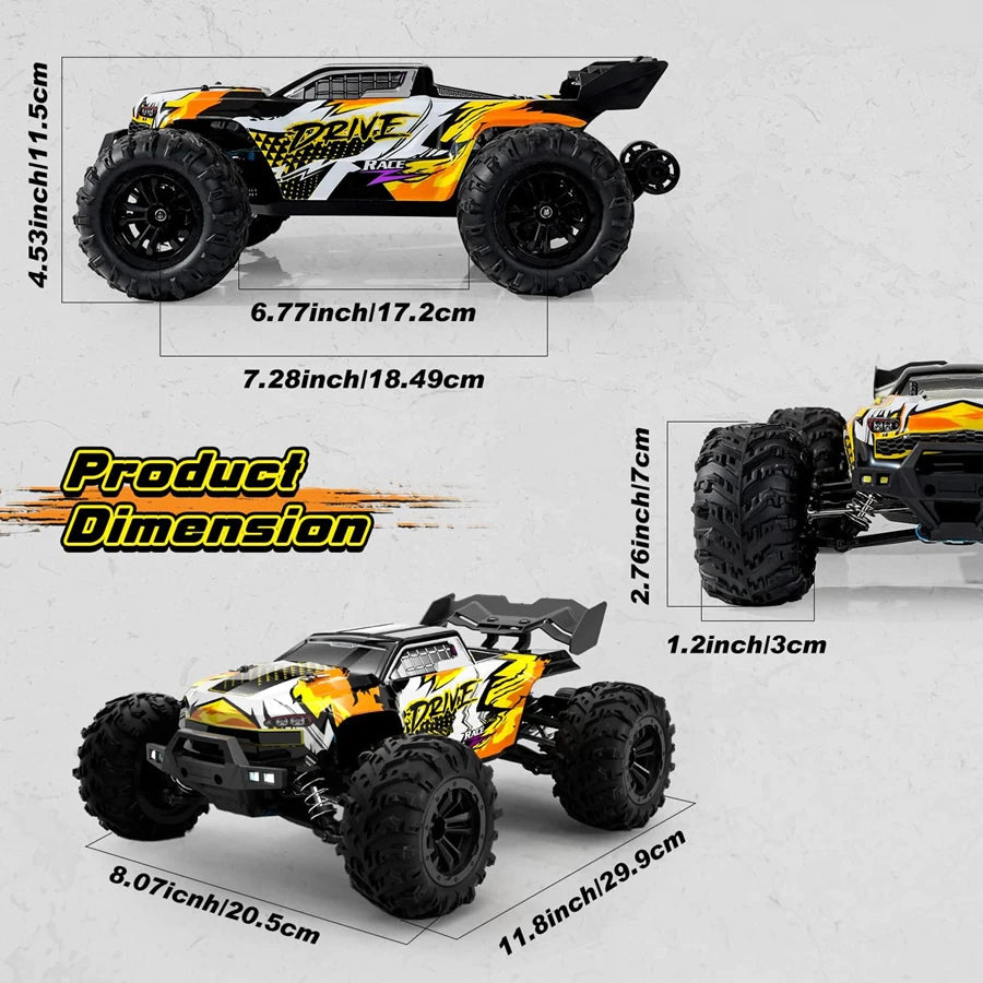 1:16 Scale 4WD High Speed RC Car – 80KM/H Brushless Off-Road Racing Drift Buggy