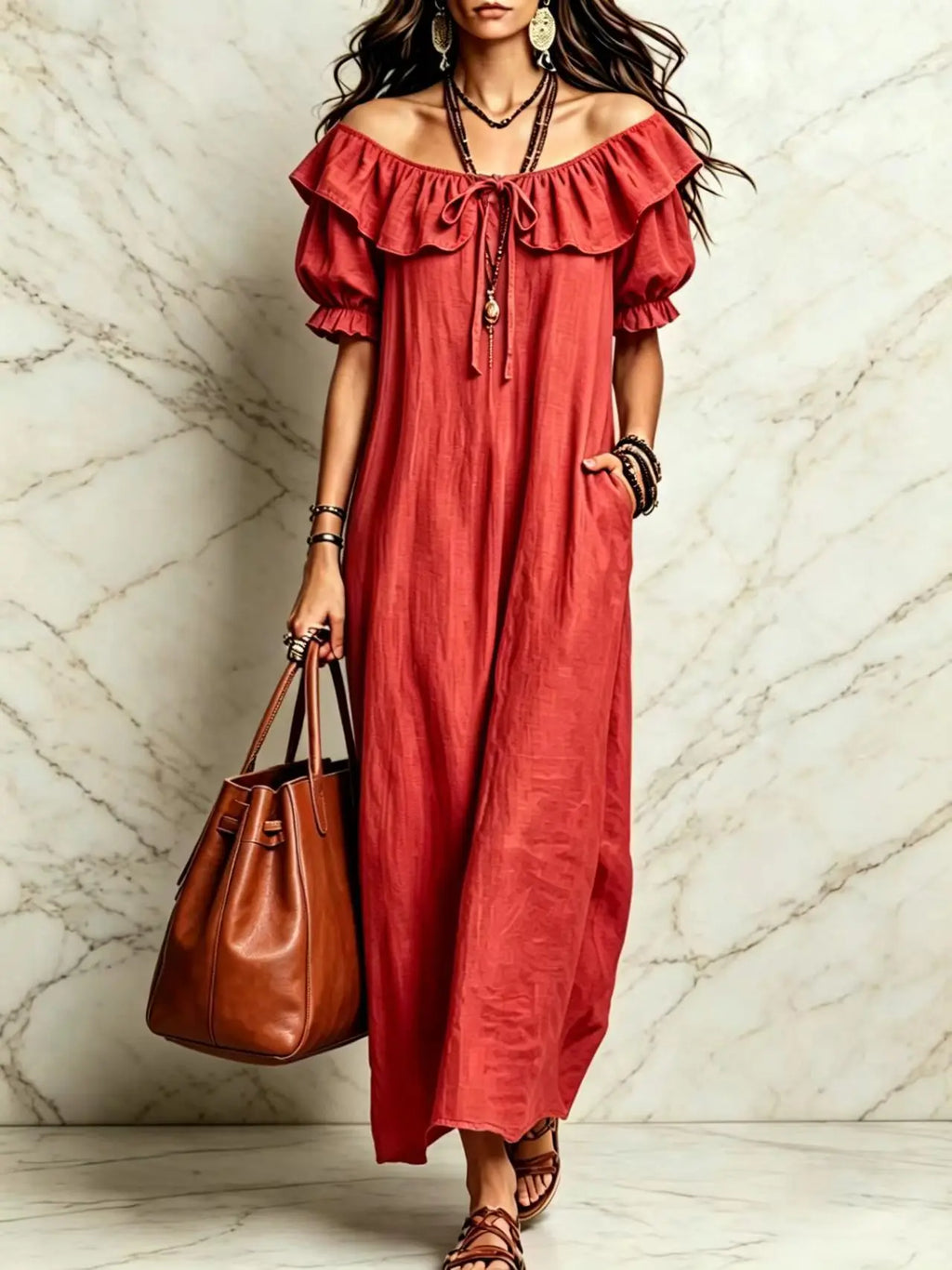 Long Dress Women Dresses Vestidos Y2k Streetwear Round Neck Sleeveless Ruffles Casual Elegant Splice Party Beach Work 2026