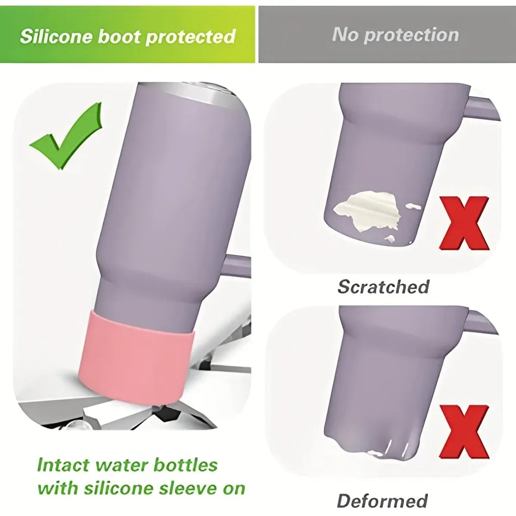 2-Pack Silicone Water Bottle Bottom Sleeve – Protective Boot Cover for Stanley 20/30/40oz Tumbler & Quencher