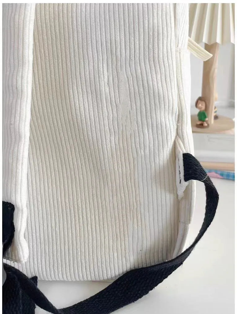 Corduroy Backpack – Girls School & Everyday Book Bag