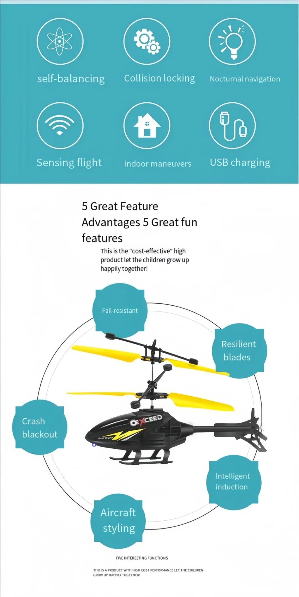 Induction RC Helicopter Toy – Indoor Remote Control Aircraft for Boys & Girls