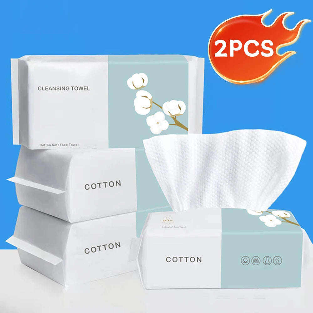 Disposable Pearl Cotton Face Towels — Wet & Dry Cleansing Towel