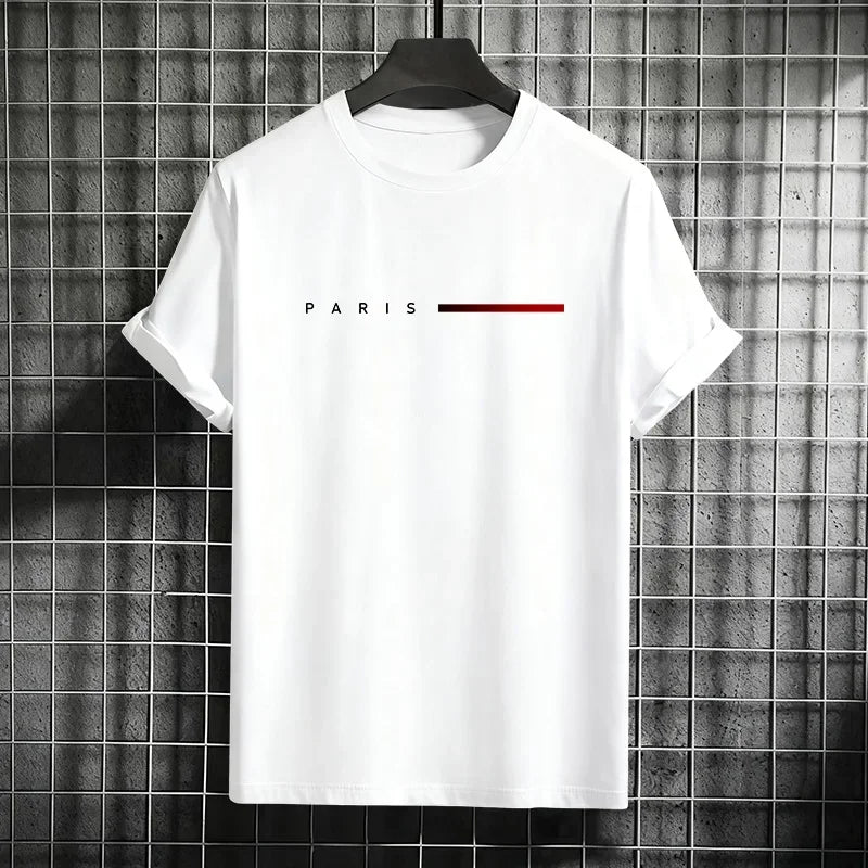 Men's 100% Cotton PARIS Print T-Shirt — Graphic City Tee