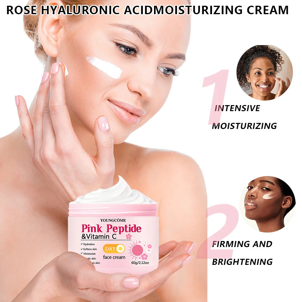 4-Piece Day & Night Skincare Set – Peptide Vitamin C Day Cream & Serum + Sakura Retinol Night Cream & Serum