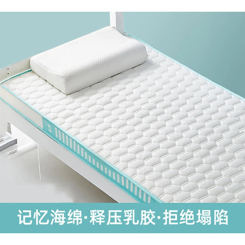 Latex Memory Cotton Mattress Cushion – Children & Home Tatami Mat, Custom Single 90x190cm, Dorm
