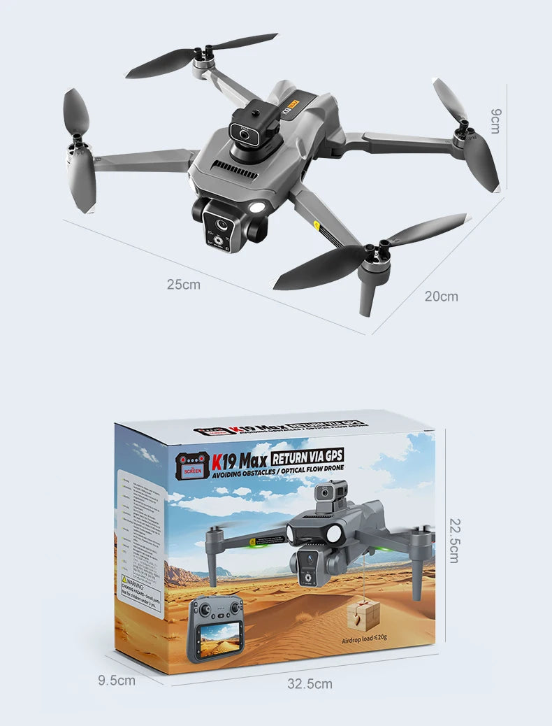K19 Max Fishing Drone with GPS & 2K Camera