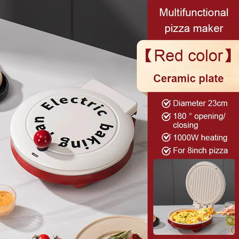 Multifunction Electric Pizza Griddle & Crepe Maker – Double-Sided Heating, Non-Stick Pancake, Steak & Grill Skillet, EU Plug