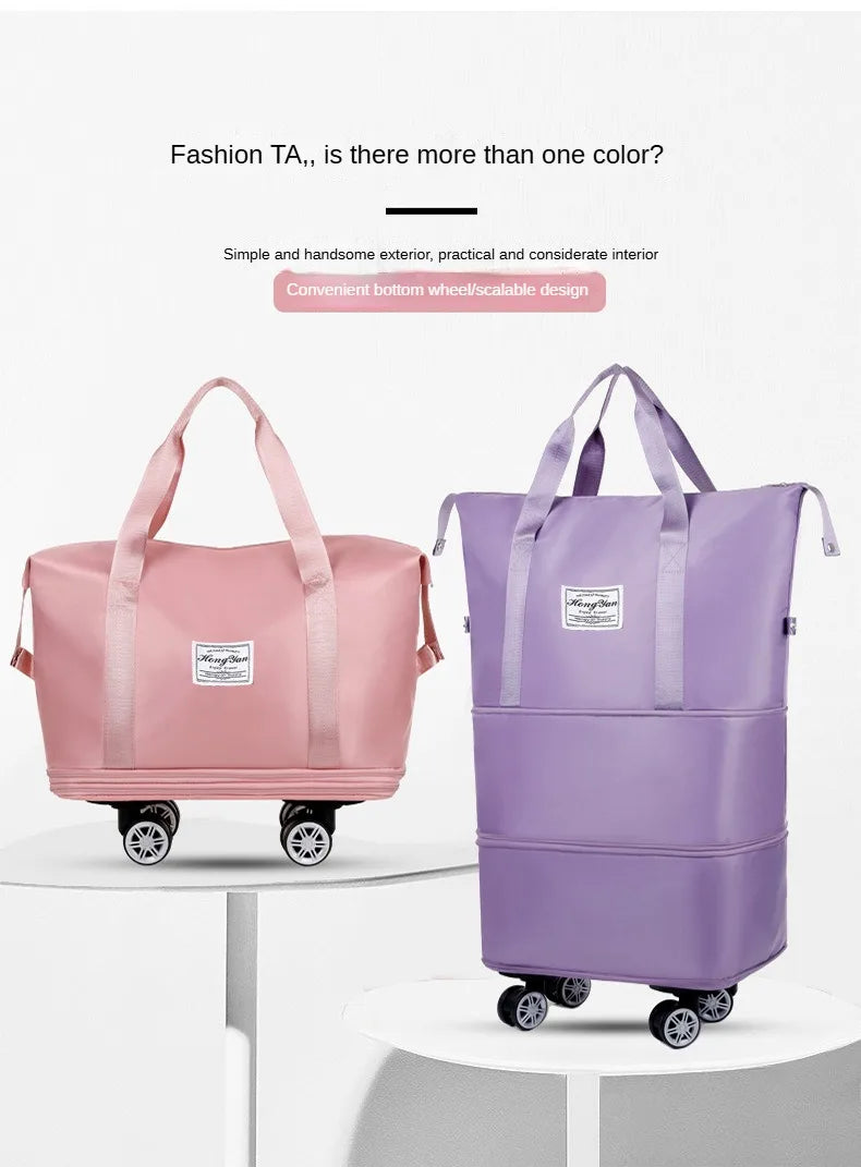 Expandable Fitness Travel Bag – Wet-Dry Storage & Wheels