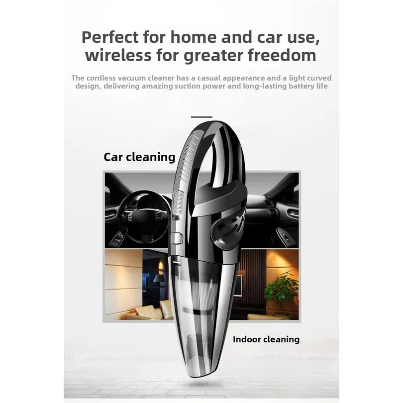 Cordless Handheld Vacuum Cleaner – Cyclonic Suction, Rechargeable, for Pet Hair & Home