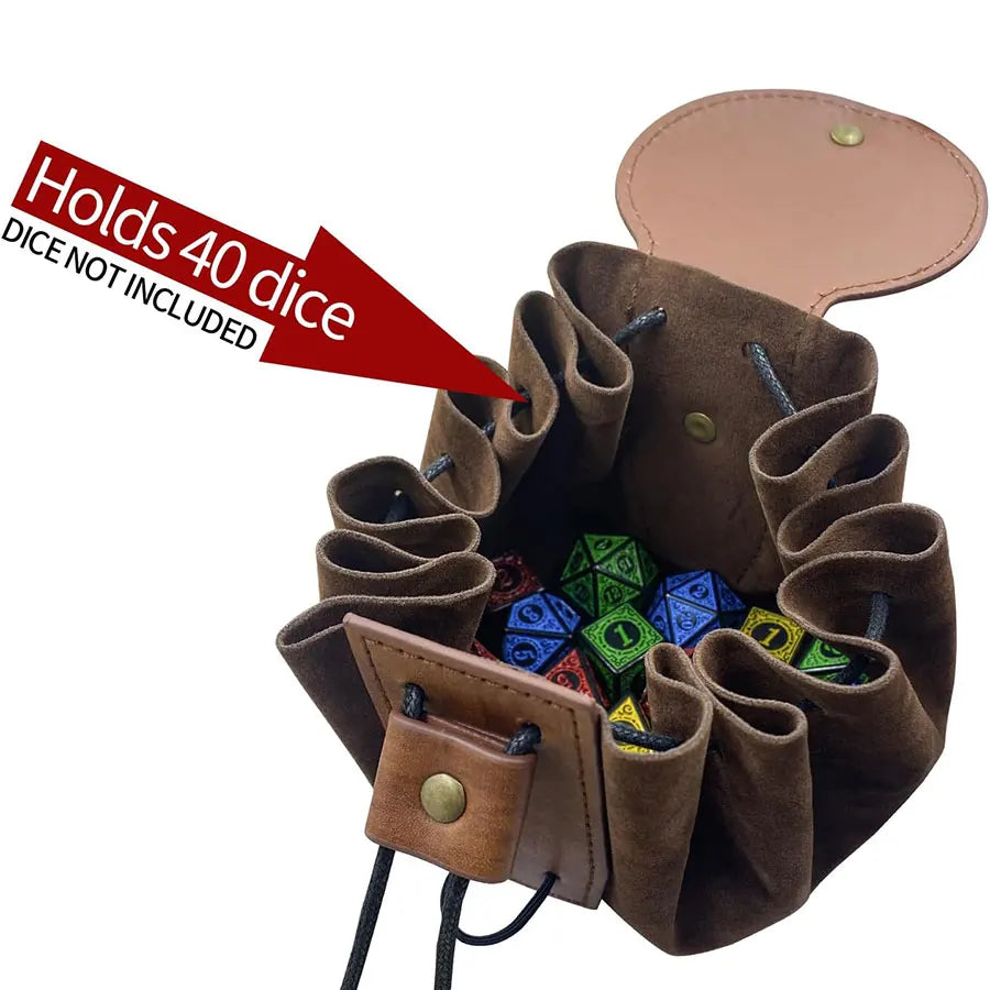 Steampunk Leather Fanny Pack – Medieval Punk Belt Bag & Drawstring Waist Pouch for Cosplay