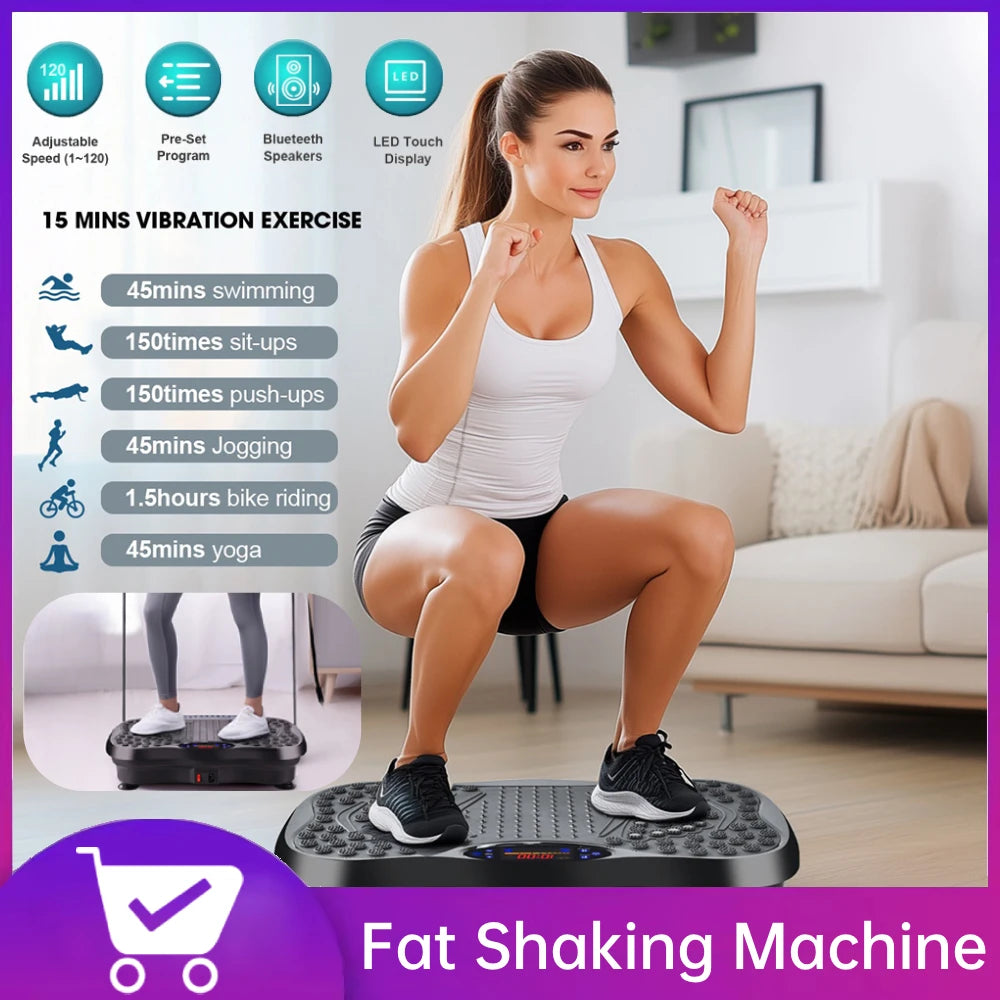 Fat Shaking Bluetooth Full Body Vibration Machine — Adjustable Speed Home Training Platform