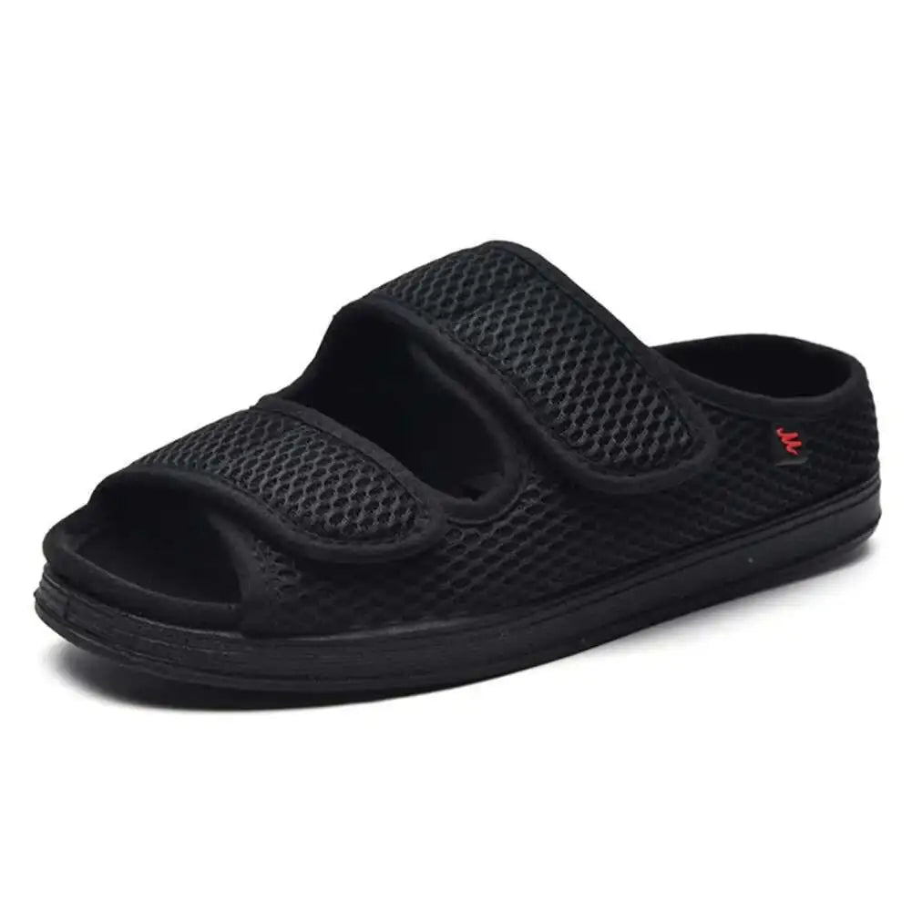 Men's & Women's Extra Wide Diabetic Slippers – Adjustable Indoor & Outdoor Shoes for Swollen Feet
