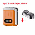 HAOYUNMA R20 Mini Electric Shaver – LED Display, Magnetic Blade, Waterproof, 120-Min Runtime
