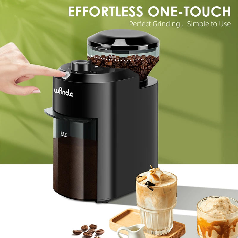 Wancle Electric Burr Coffee Grinder – 28 Grind Settings, Conical Burr Mill, 220V/120V