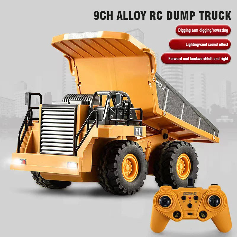 2.4G RC Construction Truck – Alloy Excavator, Bulldozer & Dump Truck for Kids