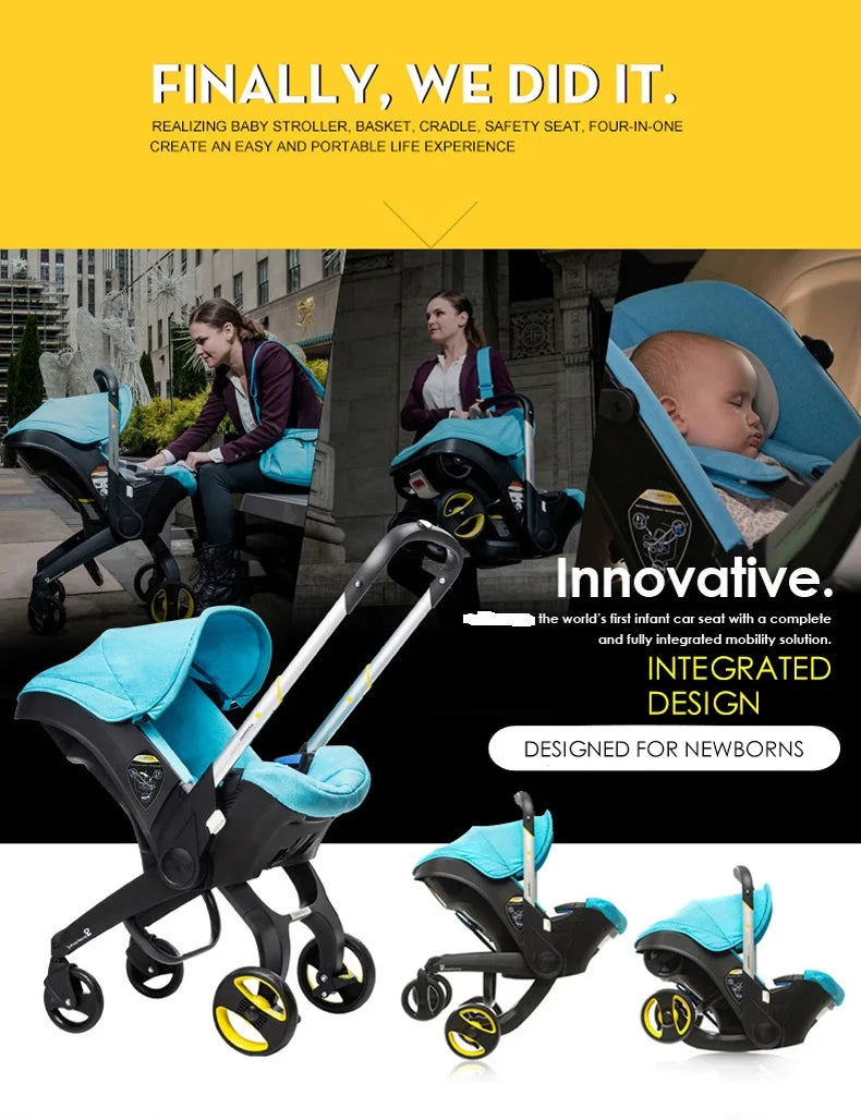 Compact Baby Stroller — Lightweight Reversible Travel Pram for Newborns & Toddlers
