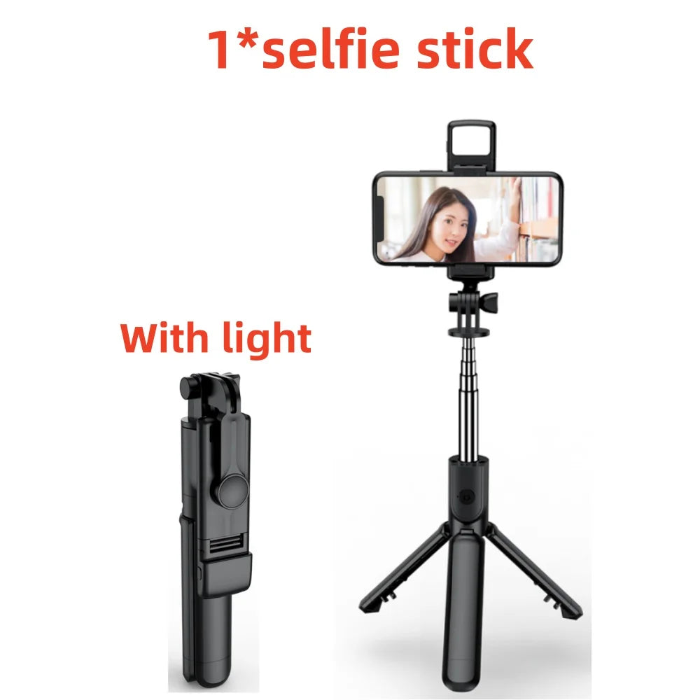 Smartphone Tripod Selfie Stick with Bluetooth Remote