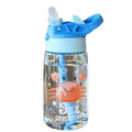 480ml Kids Cartoon Straw Sippy Cup – Portable Leakproof Handgrip Water Bottle for Outdoor Sports