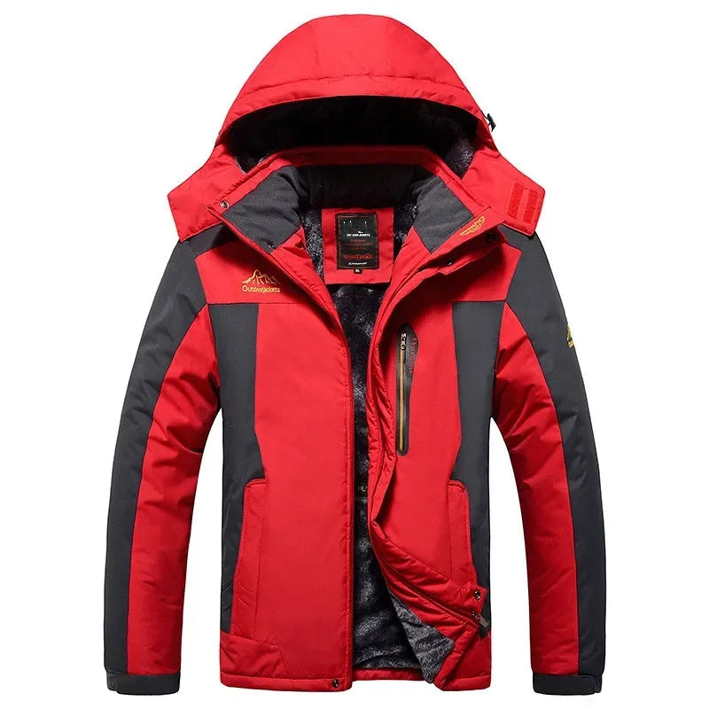 Men's Thick Waterproof Hooded Parka – Plus Size Military Fleece Jacket up to 9XL