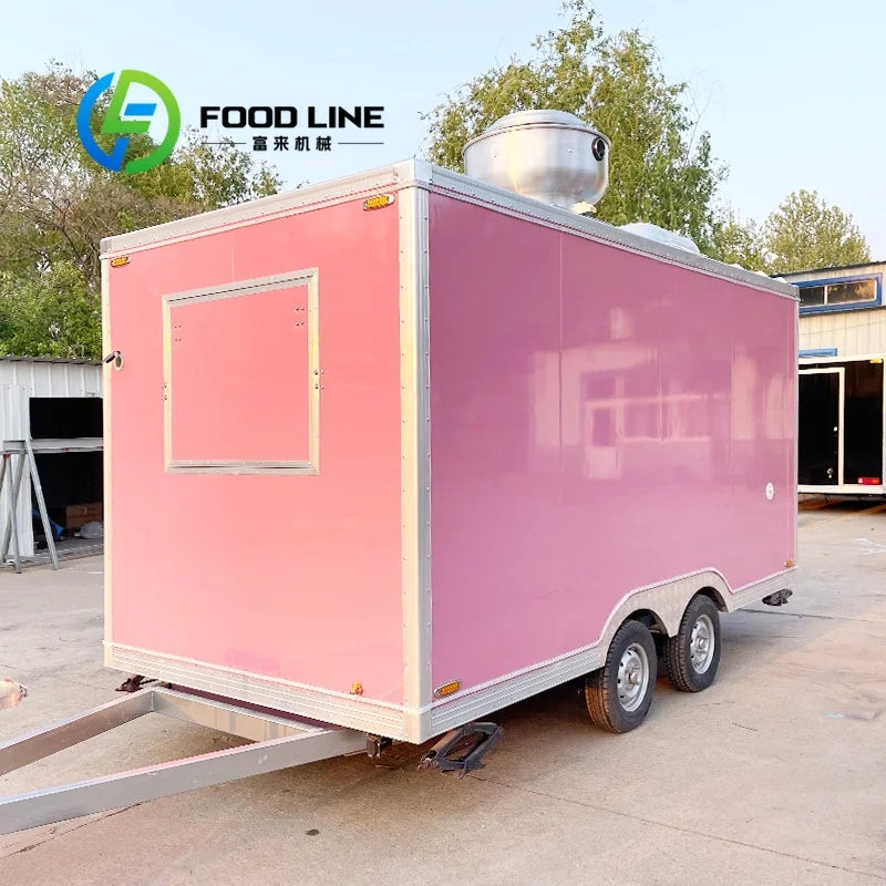 Customized Outdoor Mobile Food Cart – Multi-Use Street Vending Trailer for Snacks, Beverages & Desserts