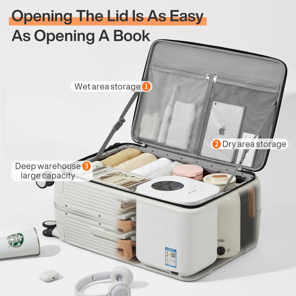 Mixi Aluminum Frame Luggage – USB, Cup & Phone Holder