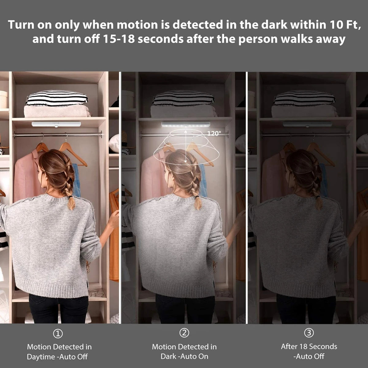 Wireless Motion Sensor LED Night Light — Cabinet & Staircase