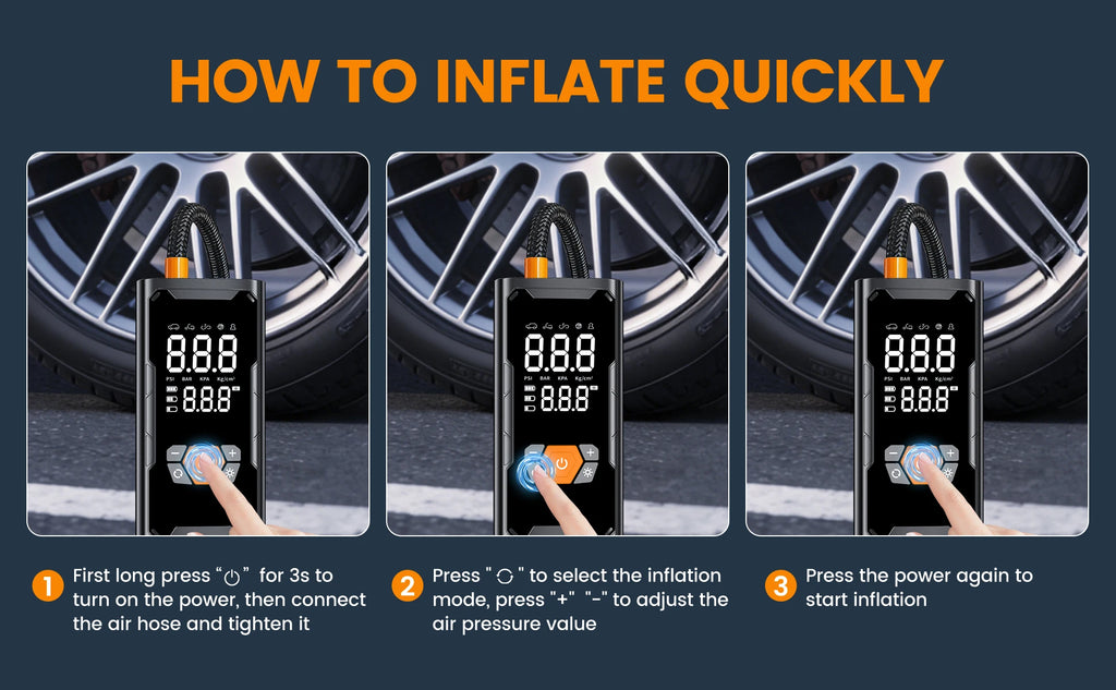 Cordless Tire Inflator with Digital Gauge, 150 PSI