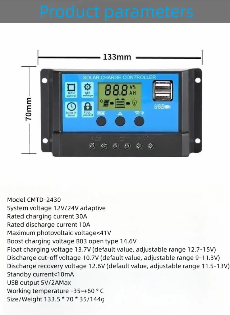 4000W Solar Inverter Kit – 12V to 110V/220V Solar Panel System with Charge Controller